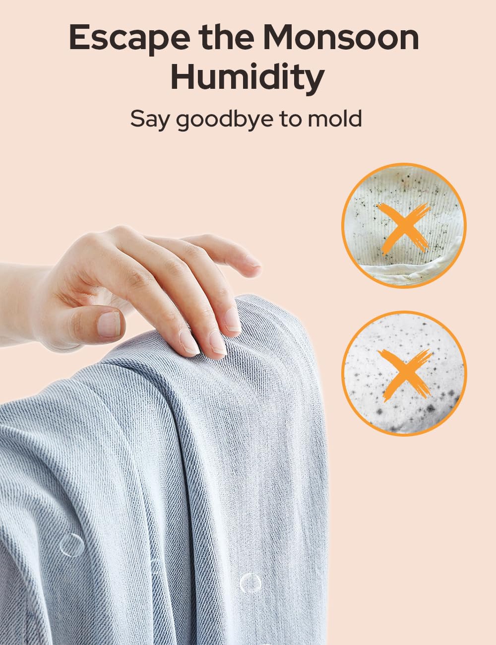 CostarMatter Hangable & Foldable Warmer for Clothes, Underwear, Baby Clothes | Mini Portable Heater with Timer