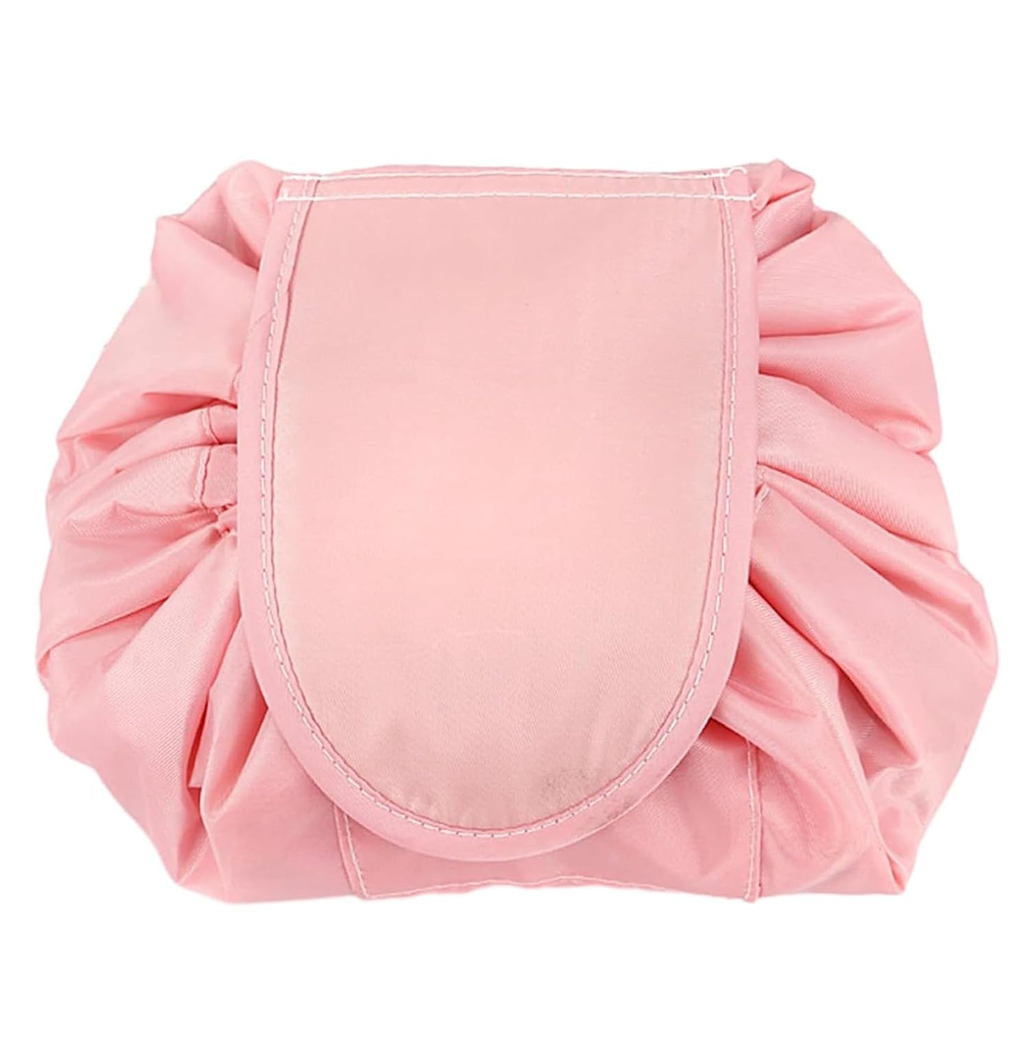 House of Quirk Lazy Cosmetic Multifunction Bag | Drawstring Makeup Pouch | Makeup Bags | Toiletry Organizer for Women (Pink)