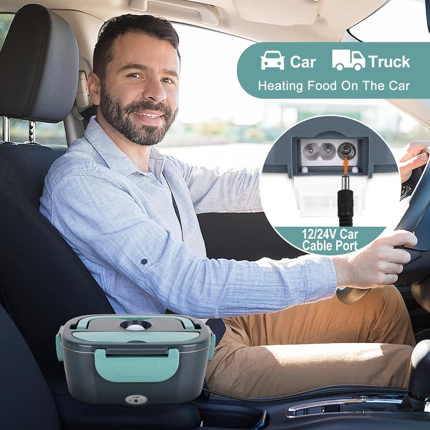 Herrfilk 1.5 Liters Patented Electric Lunch Box | Portable Food Heater | Leak Proof, Lunch Heating Microwave