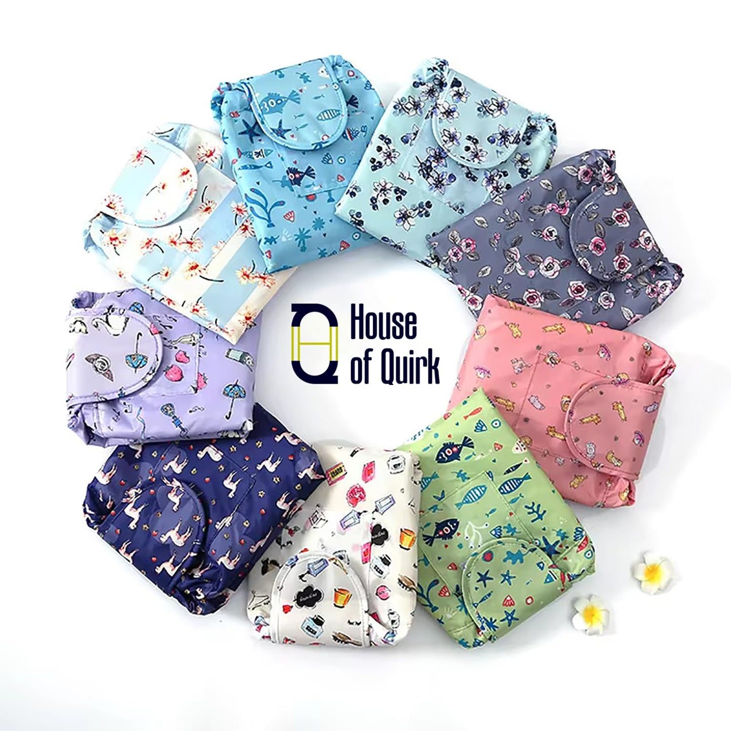 House of Quirk Lazy Cosmetic Multifunction Bag | Drawstring Makeup Pouch | Makeup Bags | Toiletry Organizer for Women (Pink)